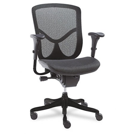 Fine-Line EQ Series Ergonomic Multifunction Mid-Back Mesh Chair  Black FI2524435
